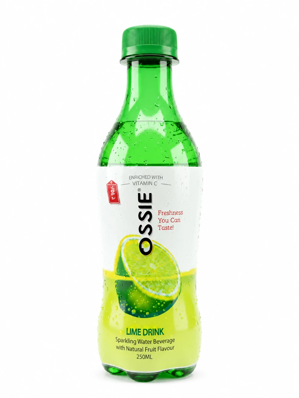 Green OSSIE Lime drink bottle