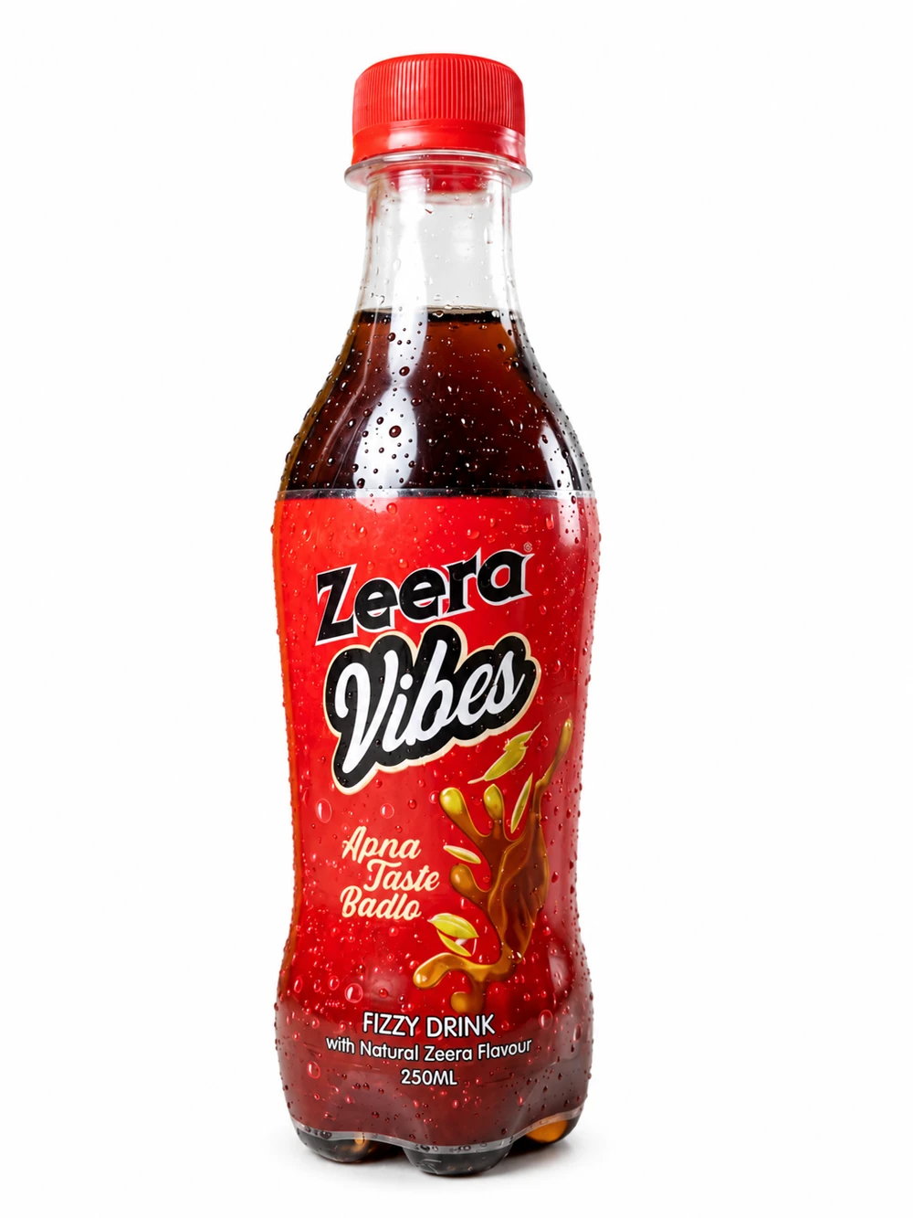 Zeera Vibes bottle with its original red label